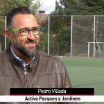 Pedro Villada, técnico de Activa Parques y Jardines en las noticias de CYL TV