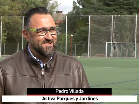 Pedro Villada, técnico de Activa Parques y Jardines en las noticias de CYL TV