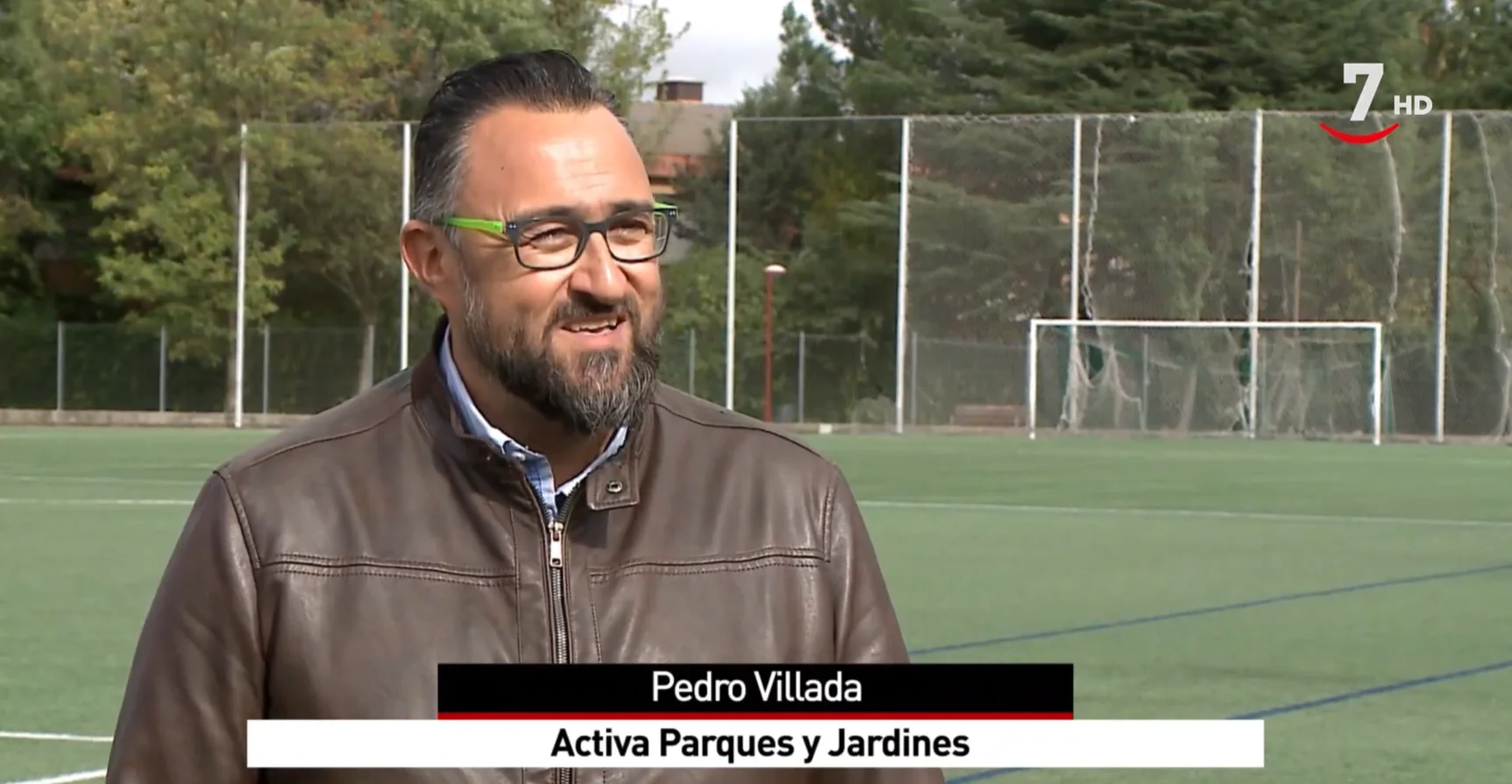 Pedro Villada, técnico de Activa Parques y Jardines en las noticias de CYL TV