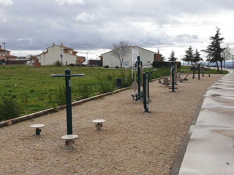 Zona en donde se han instalado elementos biosaludables para los mayores