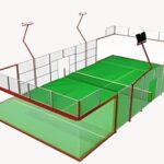 Ilustración de una pista de pádel panorámica de las que instalamos