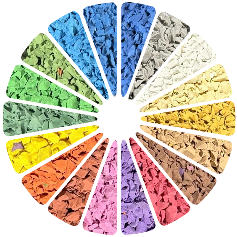 Colores disponibles para pavimentos EPDM