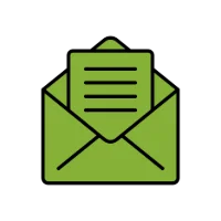 Icono de email verde