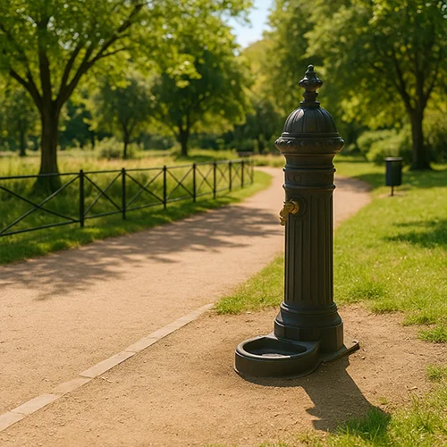 Una fuente en un espacio natural
