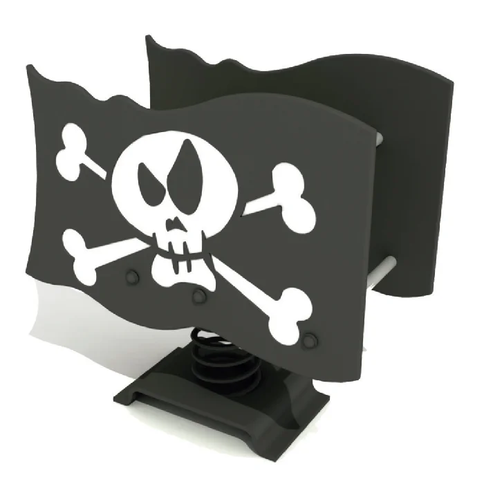 Muelle infantil forma de bandera pirata