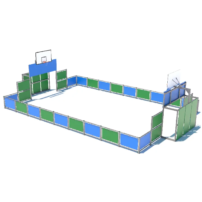 Pista multideporte azul y verde