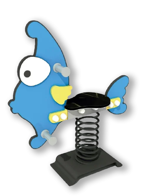 Muelle infantil con forma de pez sin fondo