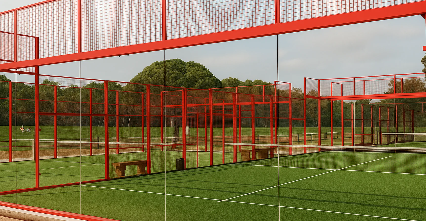 Varias pistas de pádel instaladas en Villalón de Campos