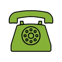 Icono de teléfono verde